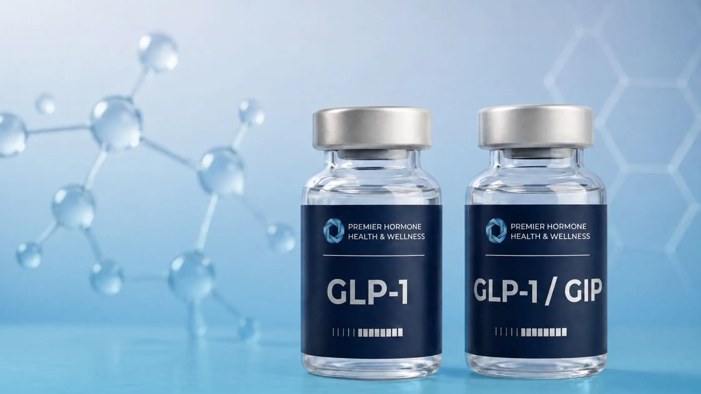 GLP-1 vs GLP-1/GIP weight loss comparison showing semaglutide vs tirzepatide results